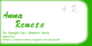 anna remete business card